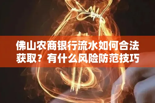 佛山农商银行流水如何合法获取?有什么风险防范技巧?