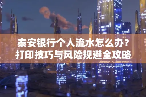 泰安银行个人流水怎么办?打印技巧与风险规避全攻略