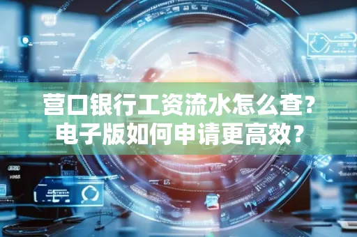 营口银行工资流水怎么查?电子版如何申请更高效?