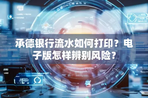 承德银行流水如何打印?电子版怎样辨别风险?