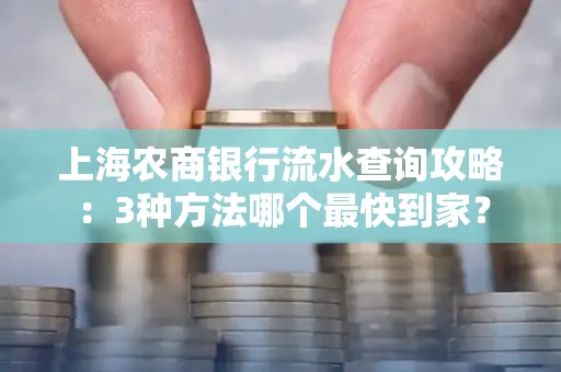 上海农商银行流水查询攻略:3种方法哪个最快到家?